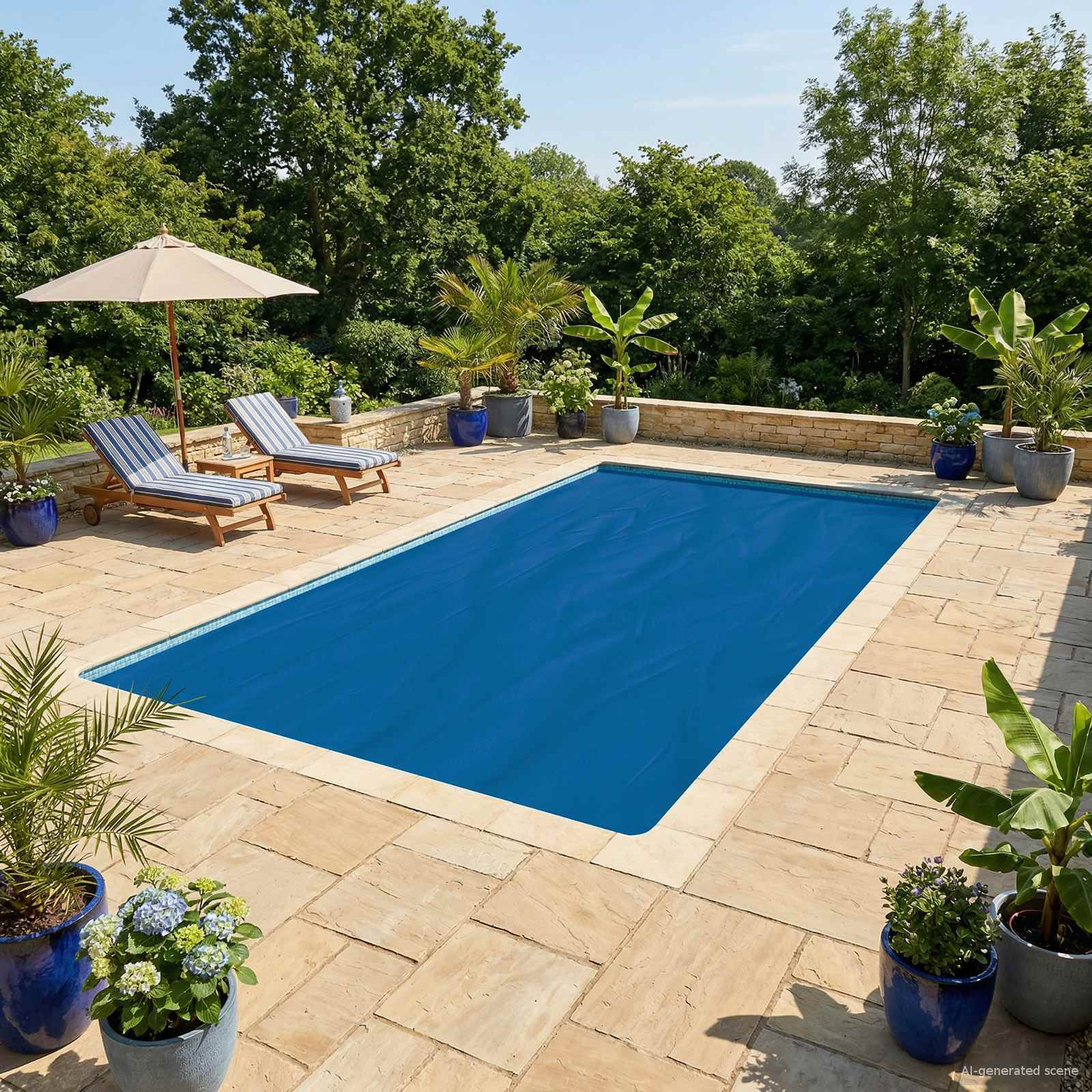vidaXL Solar Poolabdeckung Hochwertig 1000 x 600 cm 200 μm Quadratisch