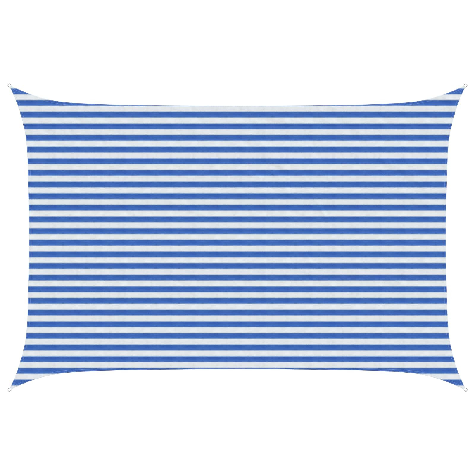 vidaXL Sonnensegel Blau und Weiß 3 x 4 m HDPE