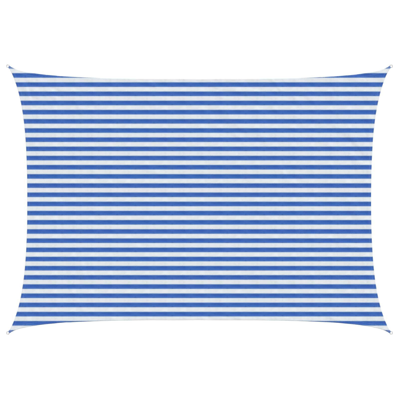 vidaXL Sonnensegel Blau und Weiß 3,5 x 4,5 m HDPE
