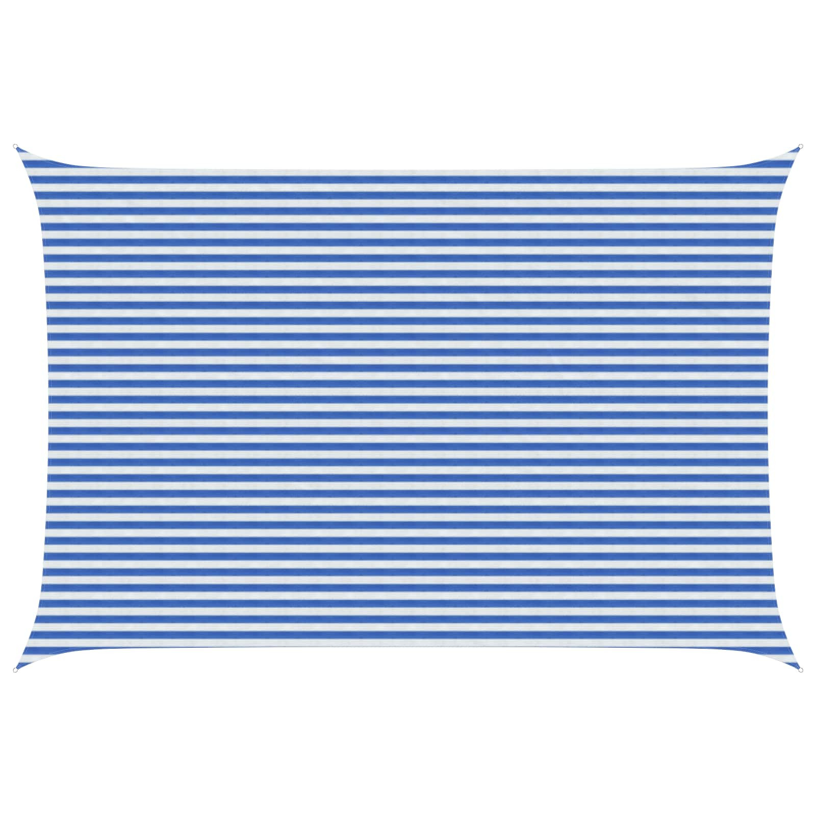 vidaXL Sonnensegel Blau und Weiß 4 x 6 m HDPE