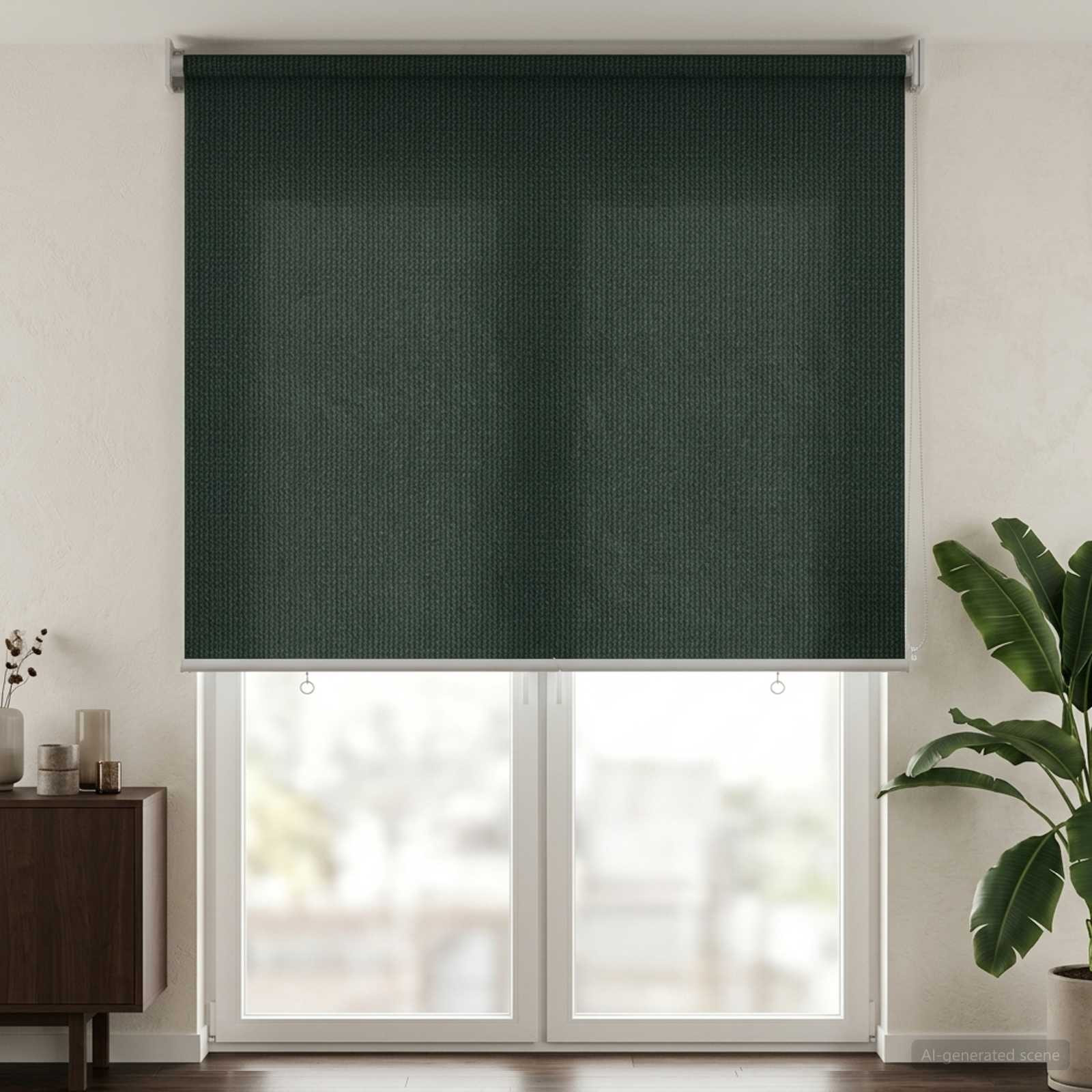 vidaXL Außenrollo 90% UV-Block Dunkelgrün 400 x 230 cm HDPE