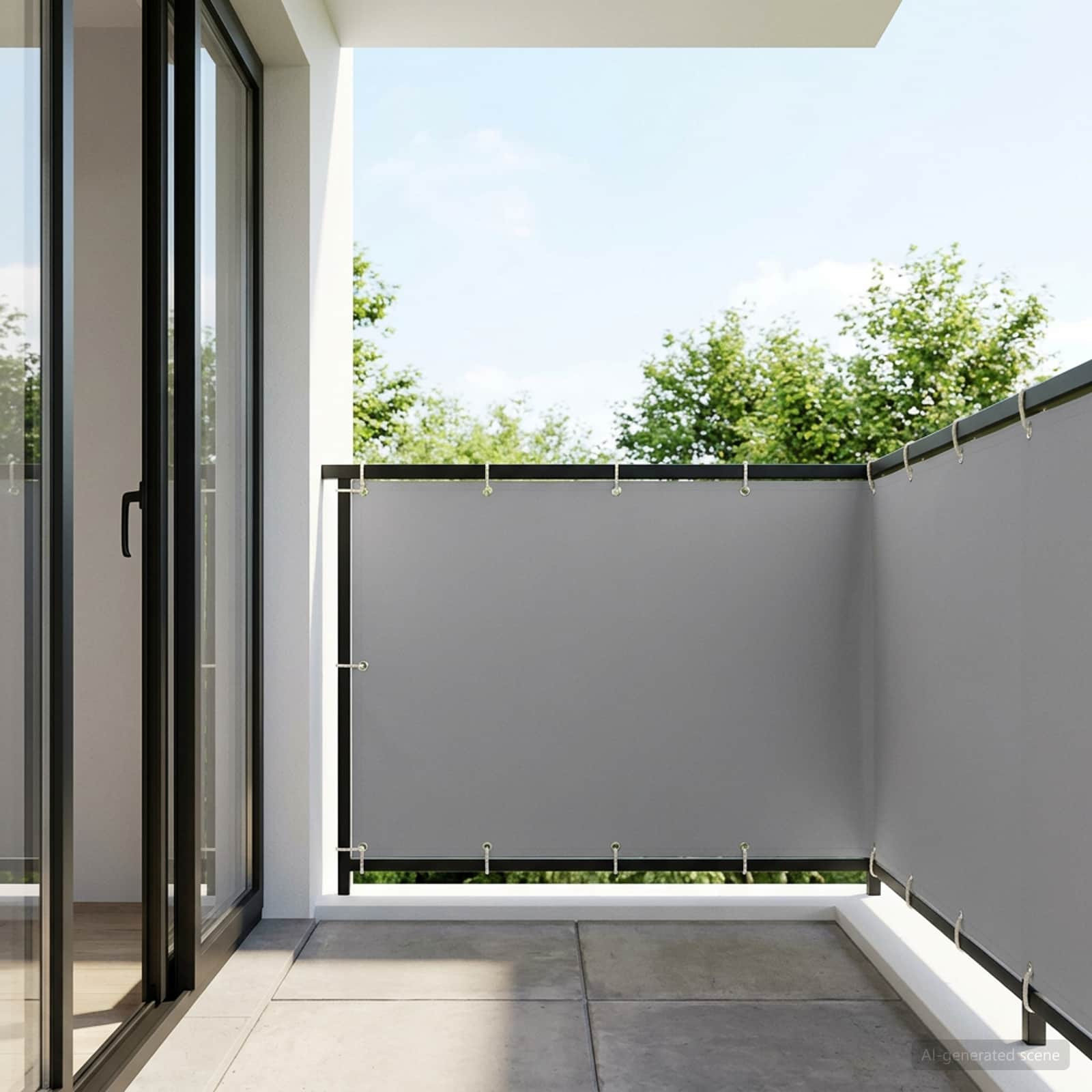 vidaXL Balkon Sichtschutz 150 x 1000 cm Stoff mit PU-Beschichtung
