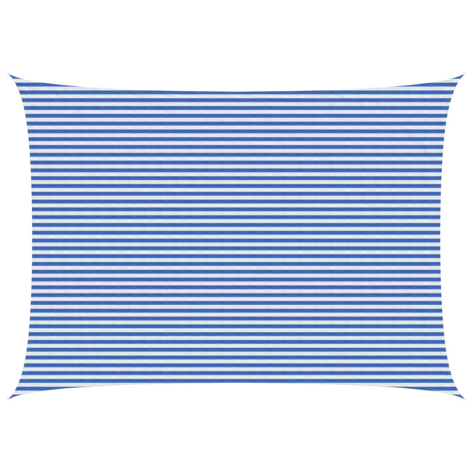 vidaXL Sonnensegel Blau und Weiß 5 x 8 m HDPE