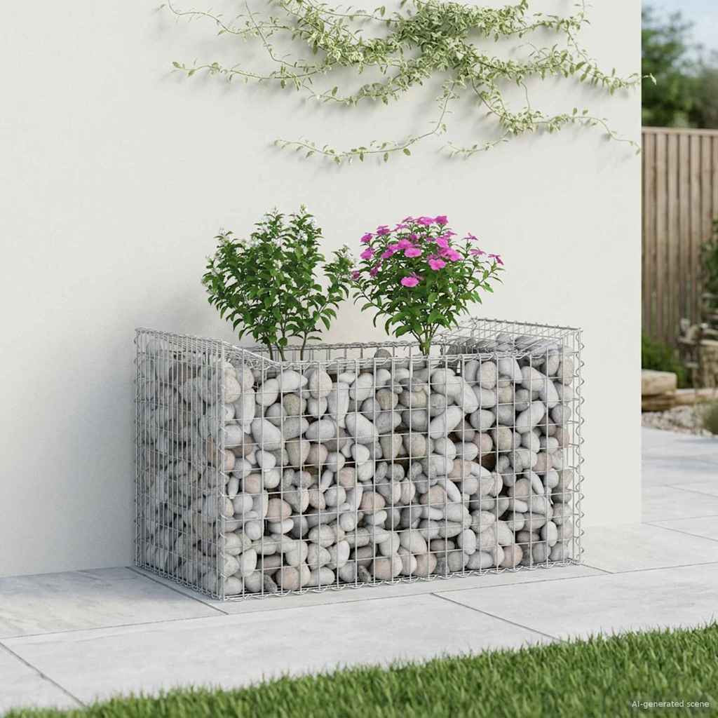 vidaXL Gabionen-Hochbeet Silber