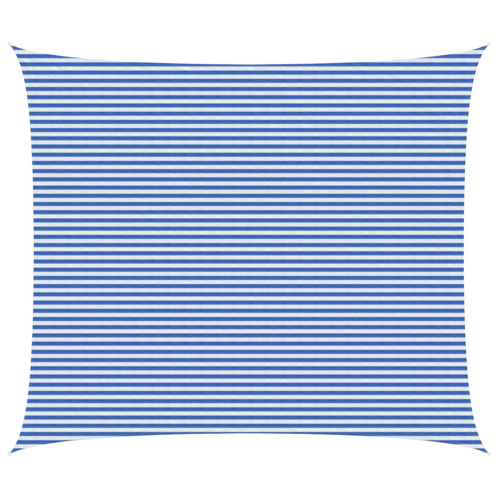 vidaXL Sonnensegel Blau und Weiß 6 x 8 m HDPE