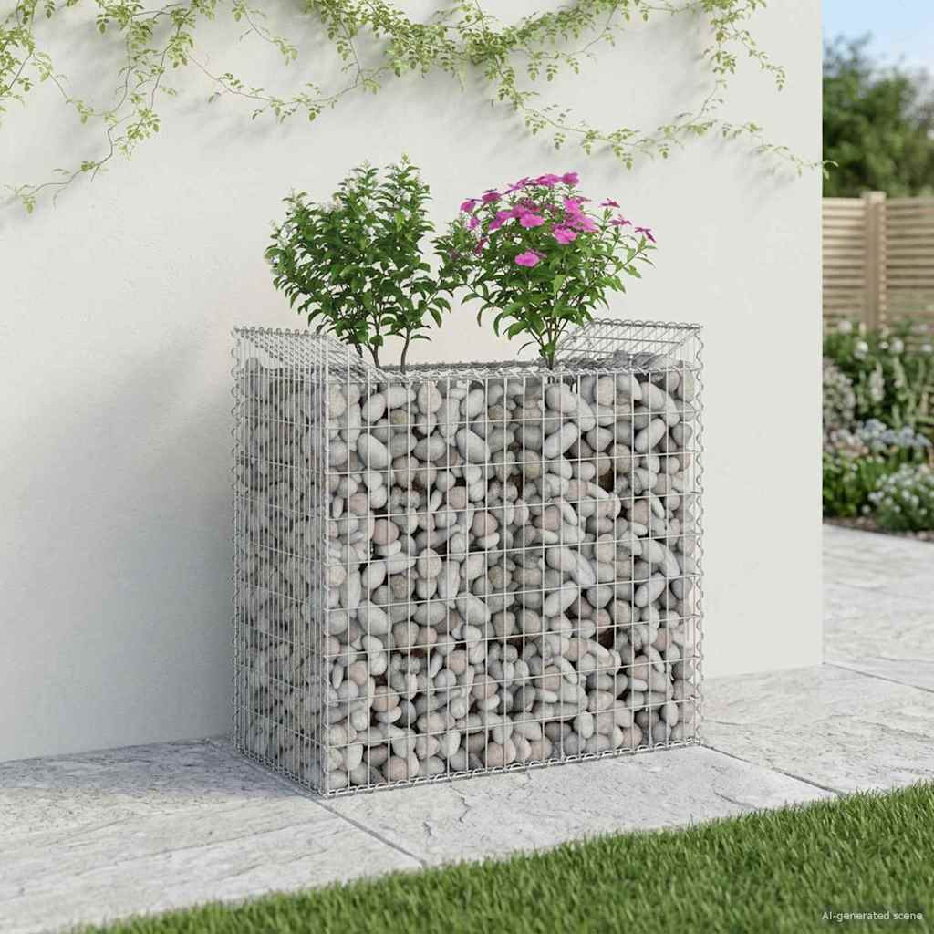 vidaXL Gabionen-Hochbeet Silber