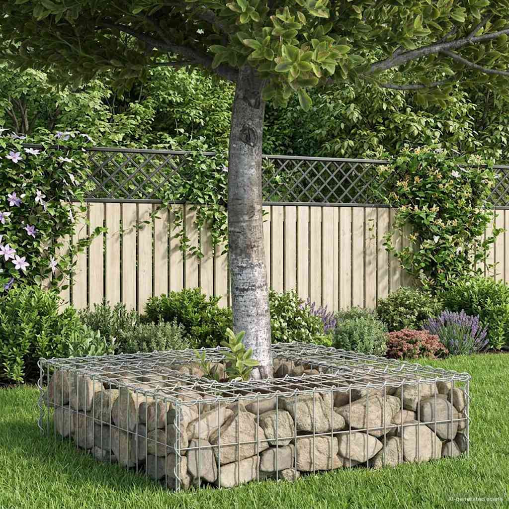 vidaXL Gabionen Hochbeet Silber