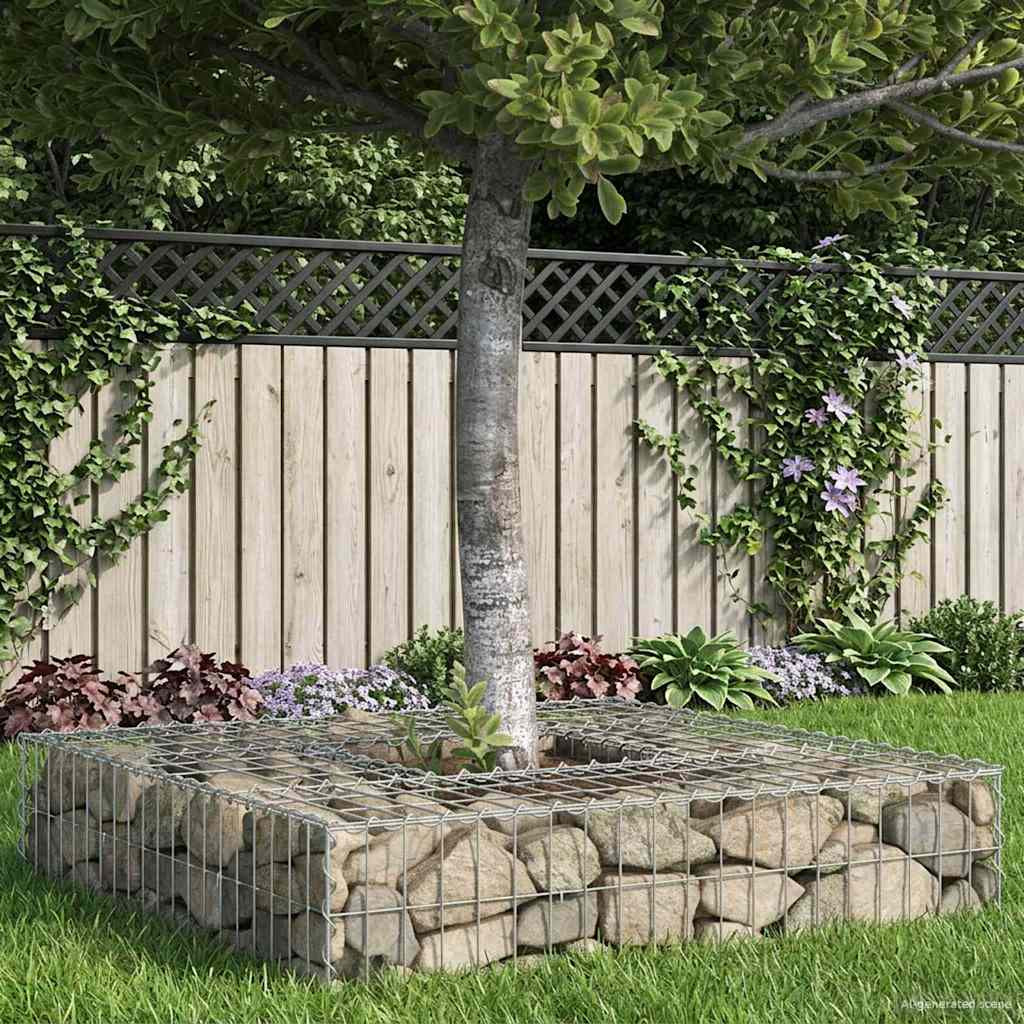 vidaXL Gabionen Hochbeet Silber
