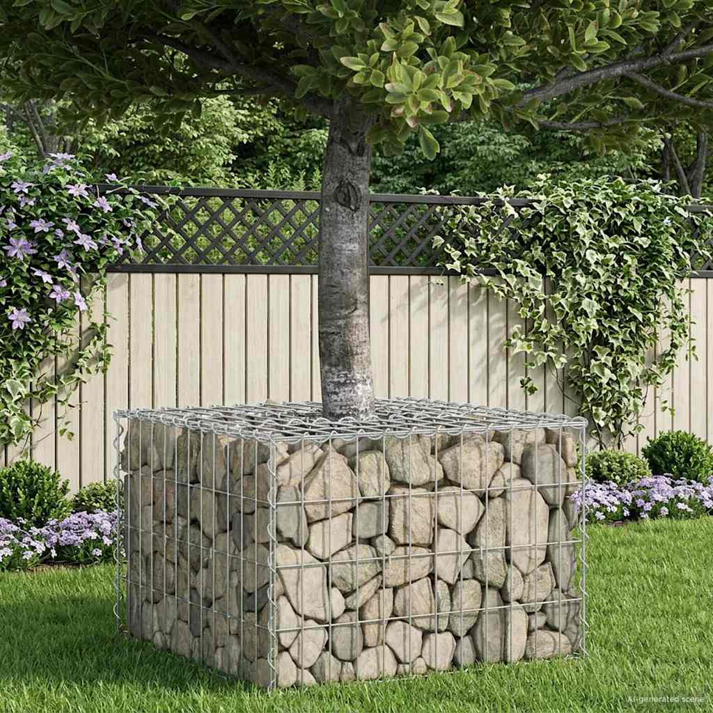 vidaXL Gabionen Hochbeet Silber