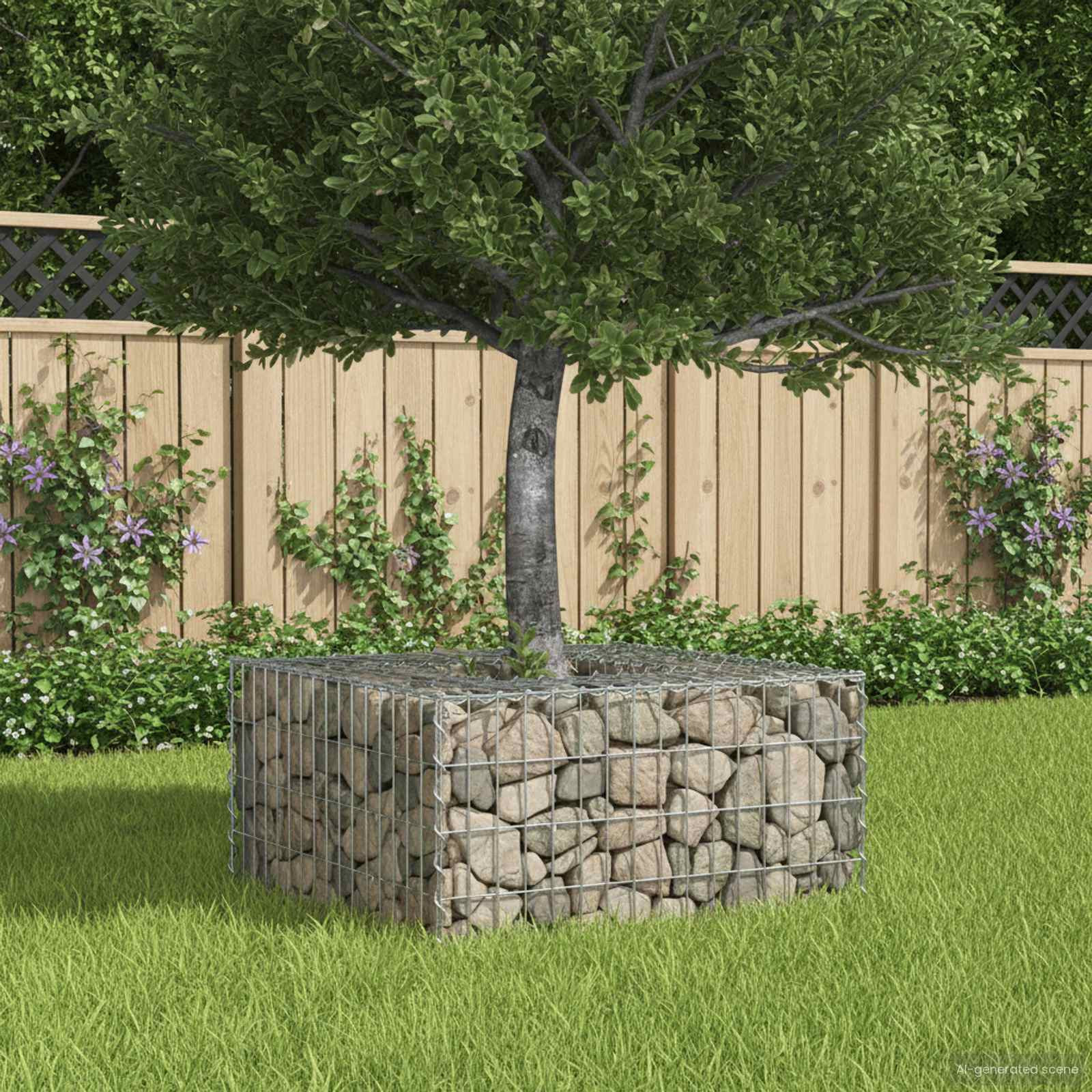 vidaXL Gabionen Hochbeet Silber