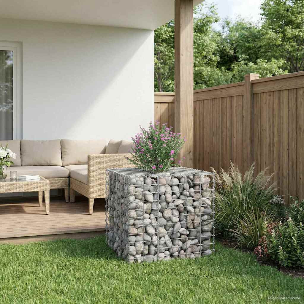 vidaXL Gabionen Hochbeet Silber