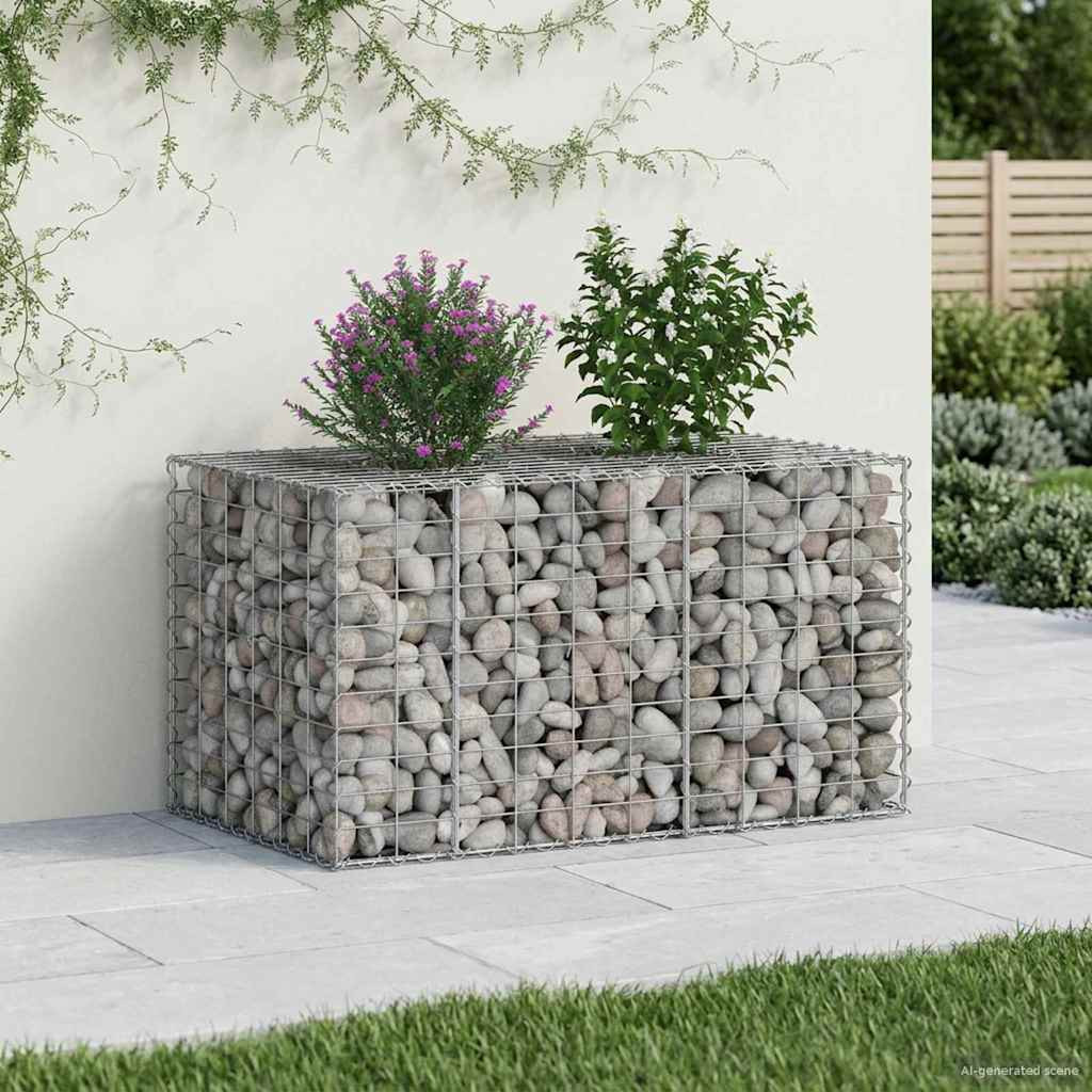 vidaXL Gabionen Hochbeet Silber