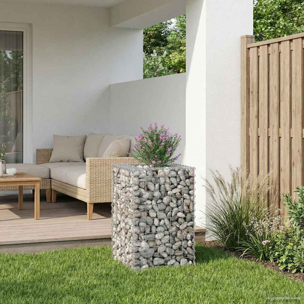 vidaXL Gabionen Hochbeet Silber
