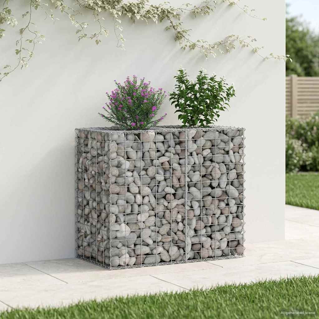 vidaXL Gabionen Hochbeet Silber