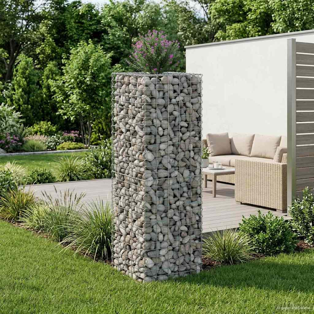 vidaXL Gabionen Hochbeet Silber