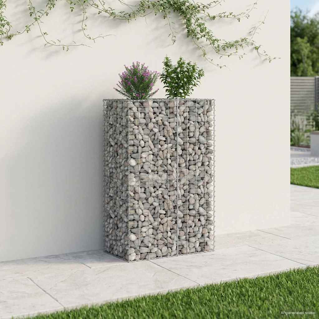 vidaXL Gabionen Hochbeet Silber