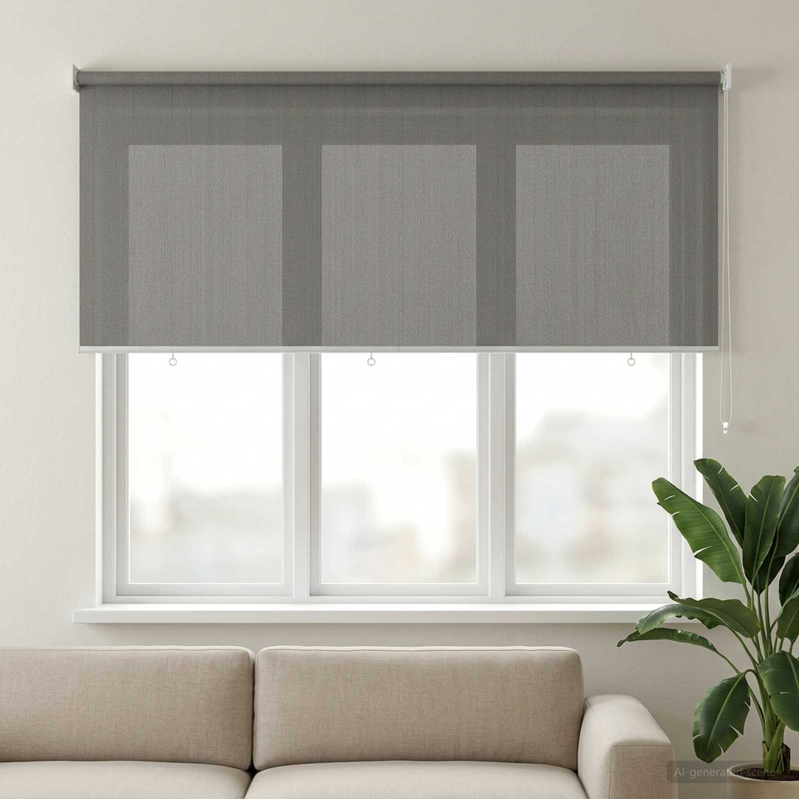vidaXL Außenrollo 90% UV-Block Hellgrau 160 x 140 cm HDPE