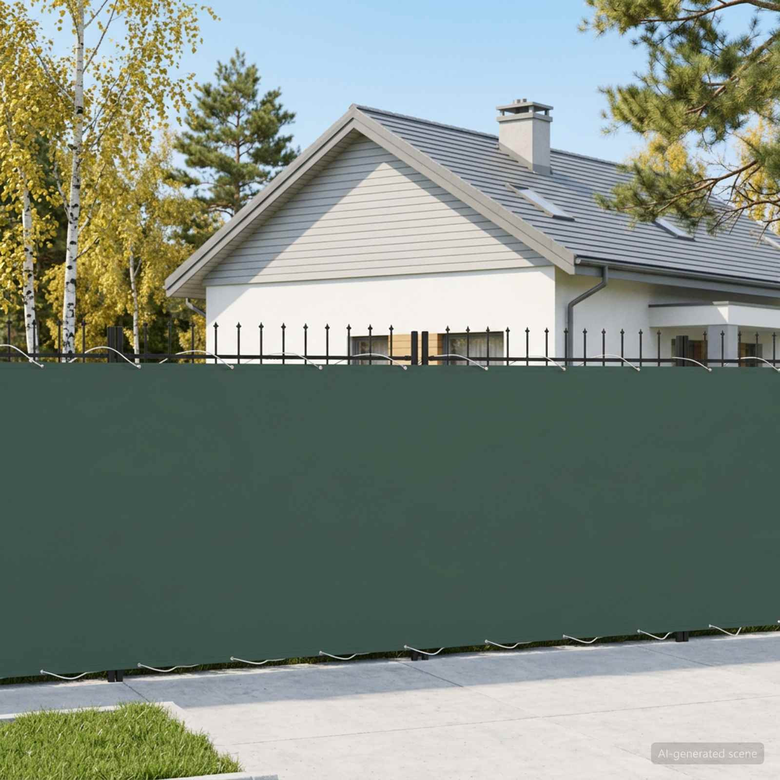 vidaXL Balkon Sichtschutz 180 x 200 cm Stoff mit PU-Beschichtung
