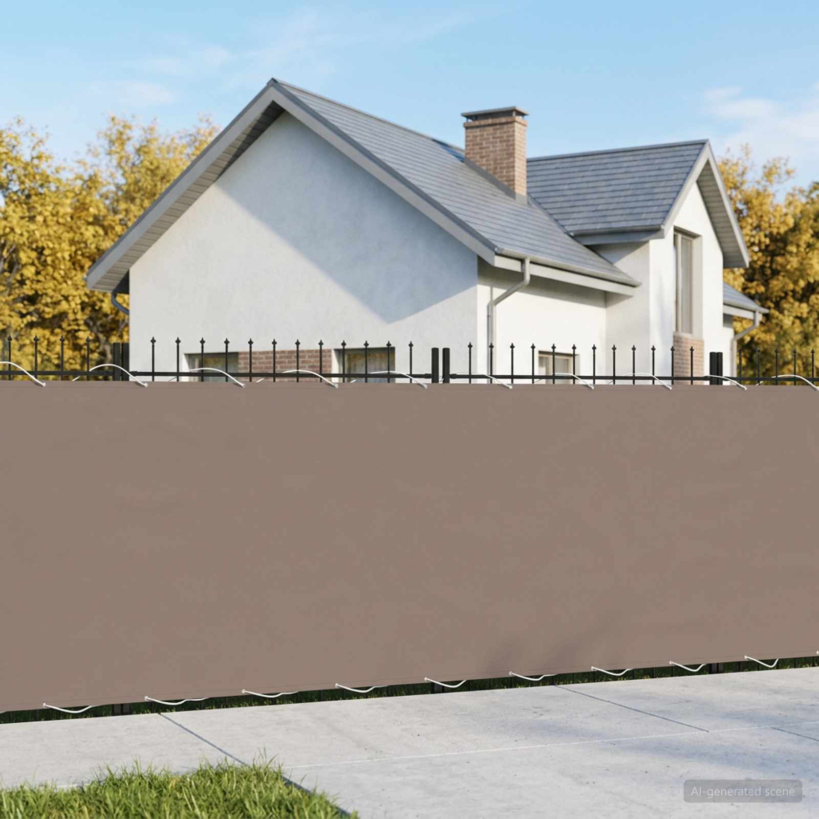 vidaXL Balkon Sichtschutz 1,5 x 25 m Stoff mit PU-Beschichtung Taupe
