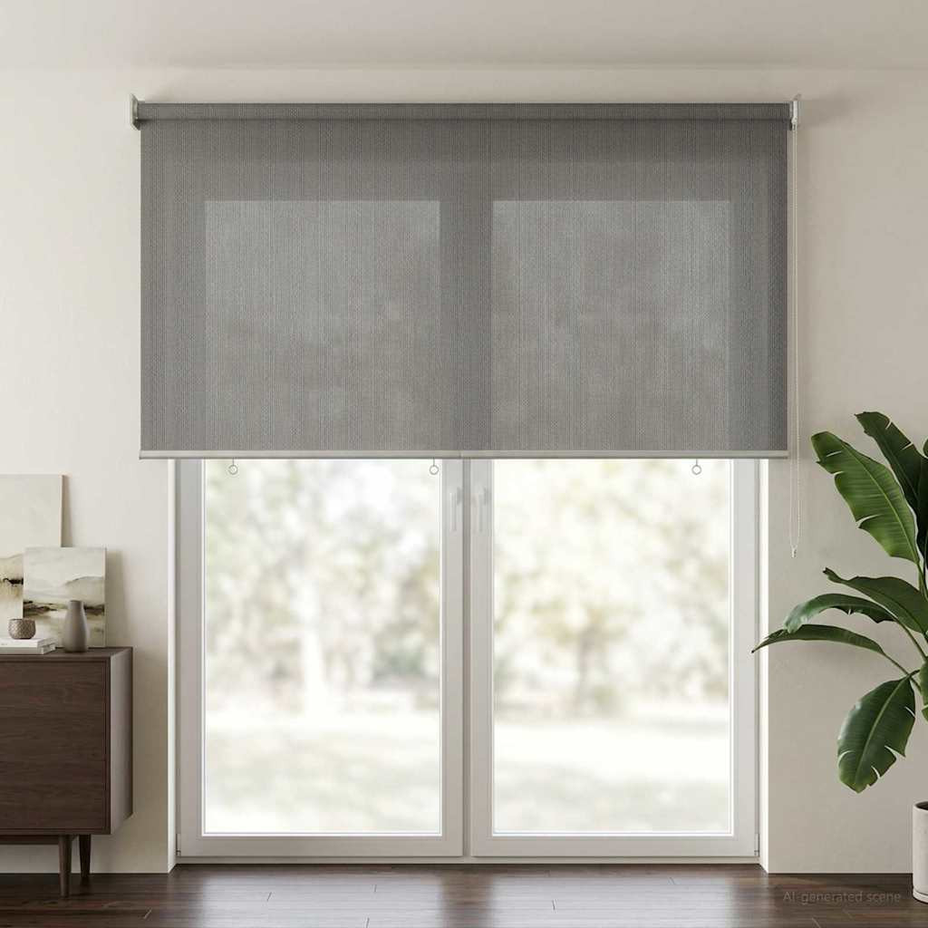 vidaXL Außenrollo 90% UV-Block Hellgrau 120 x 230 cm HDPE