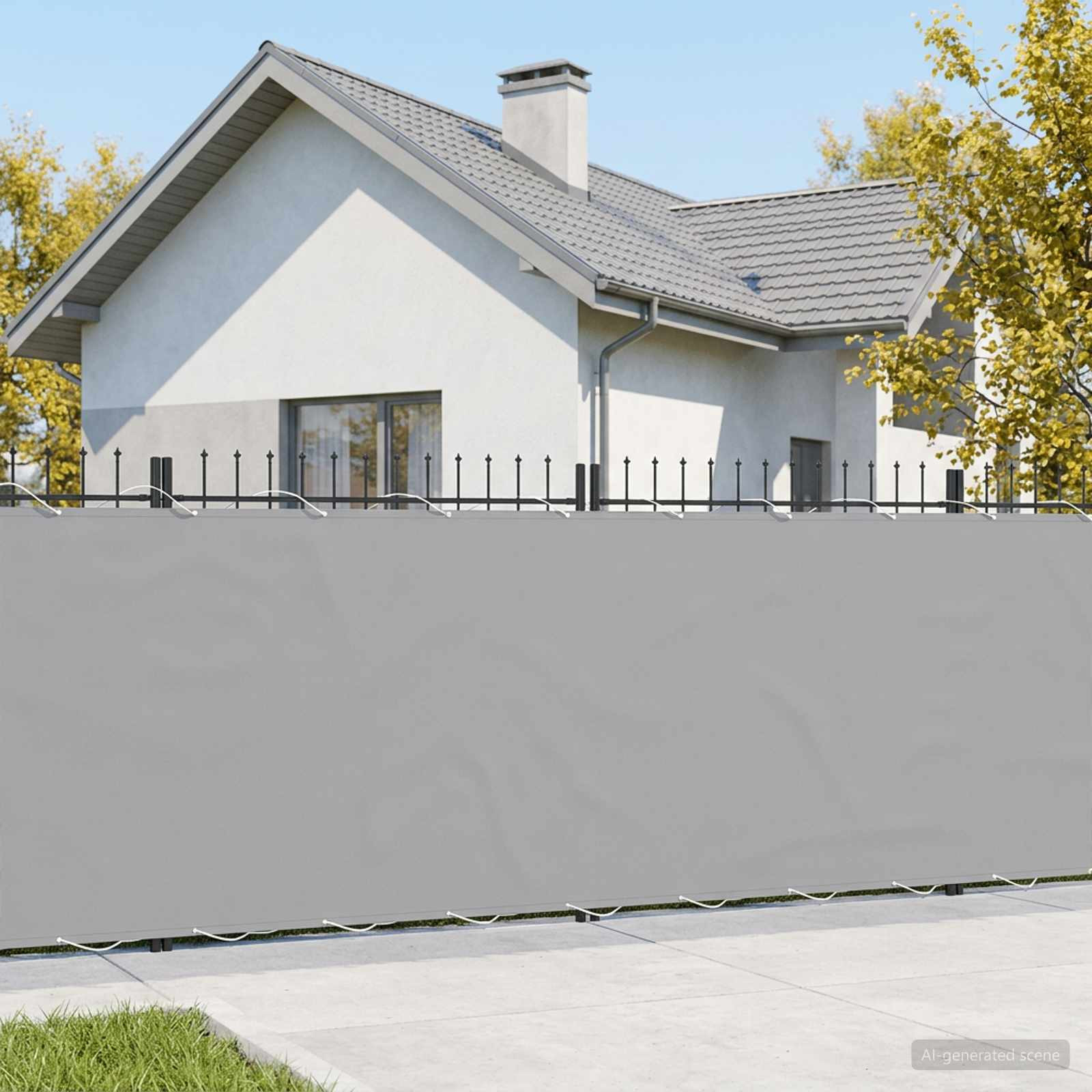 vidaXL Balkon Sichtschutz 1,8 x 15 m Stoff mit PU-Beschichtung