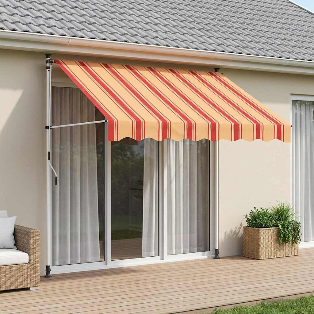vidaXL Manuell einziehbare Markise Mehrfarbig 300 x 115 x 300 cm