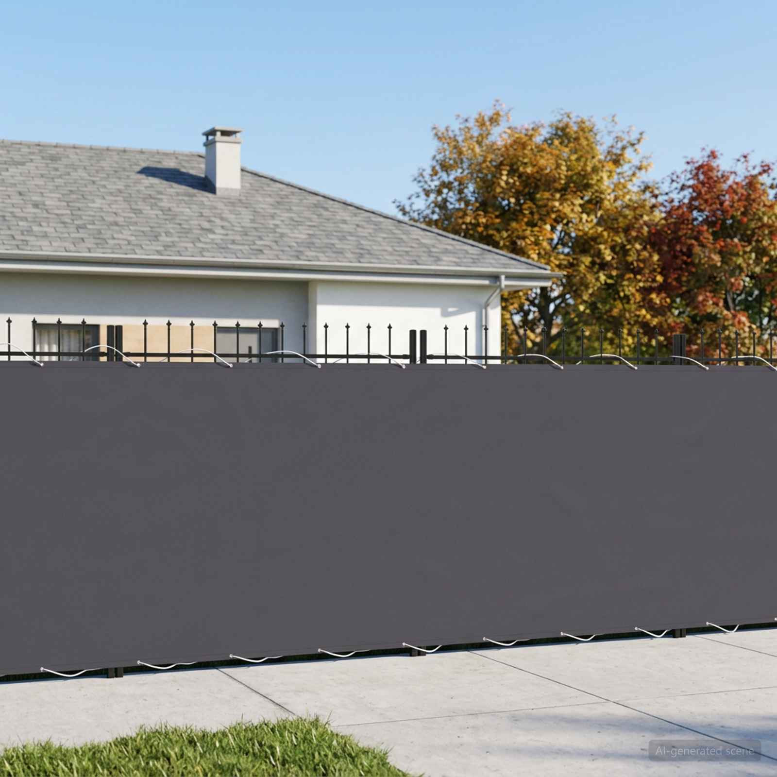 vidaXL Balkon Sichtschutz 1,8 x 15 m Stoff mit PU-Beschichtung