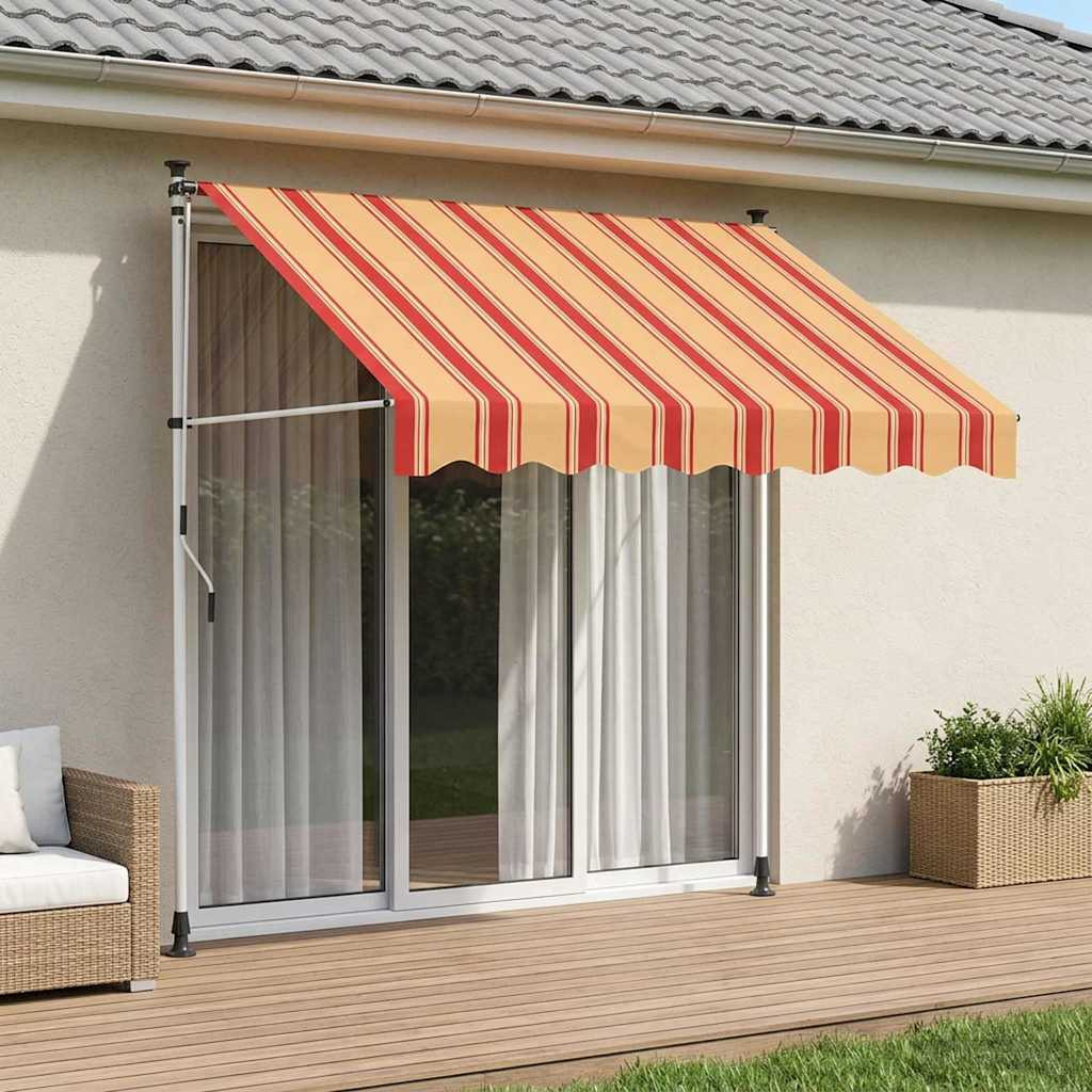vidaXL Manuell einziehbare Markise Mehrfarbig 400 x 115 x 300 cm