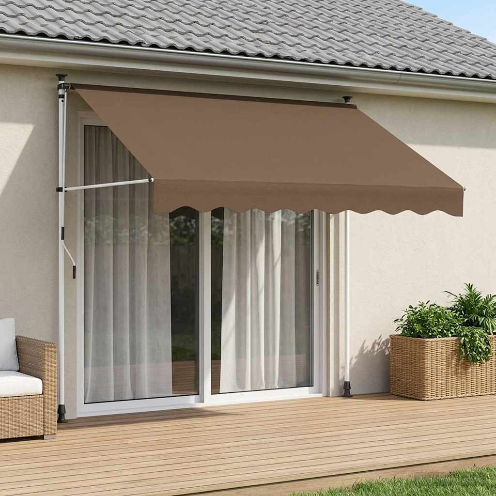 vidaXL Manuell einziehbare Markise Taupe 100 cm
