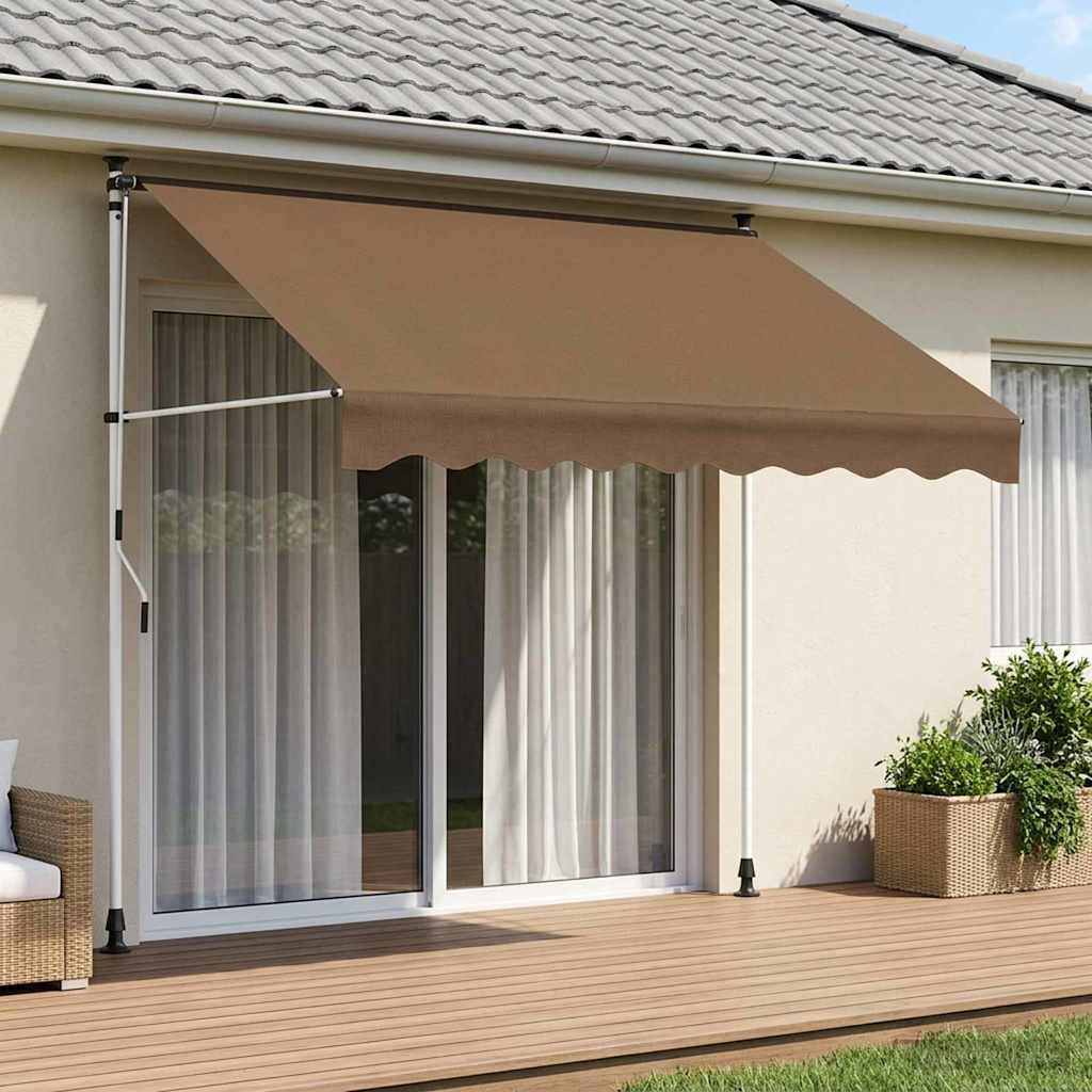 vidaXL Manuell einziehbare Markise Taupe 150 cm