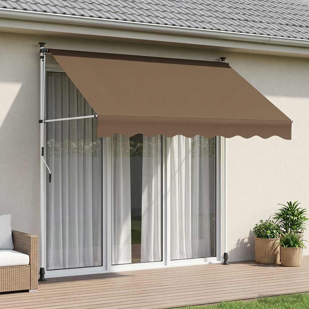 vidaXL Manuell einziehbare Markise Taupe 250 cm