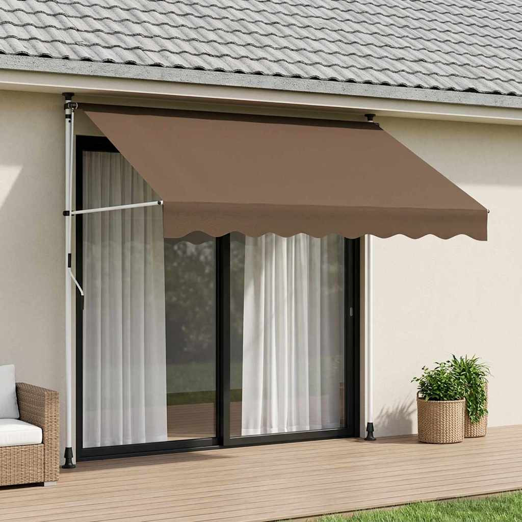 vidaXL Manuell einziehbare Markise Taupe 300 cm