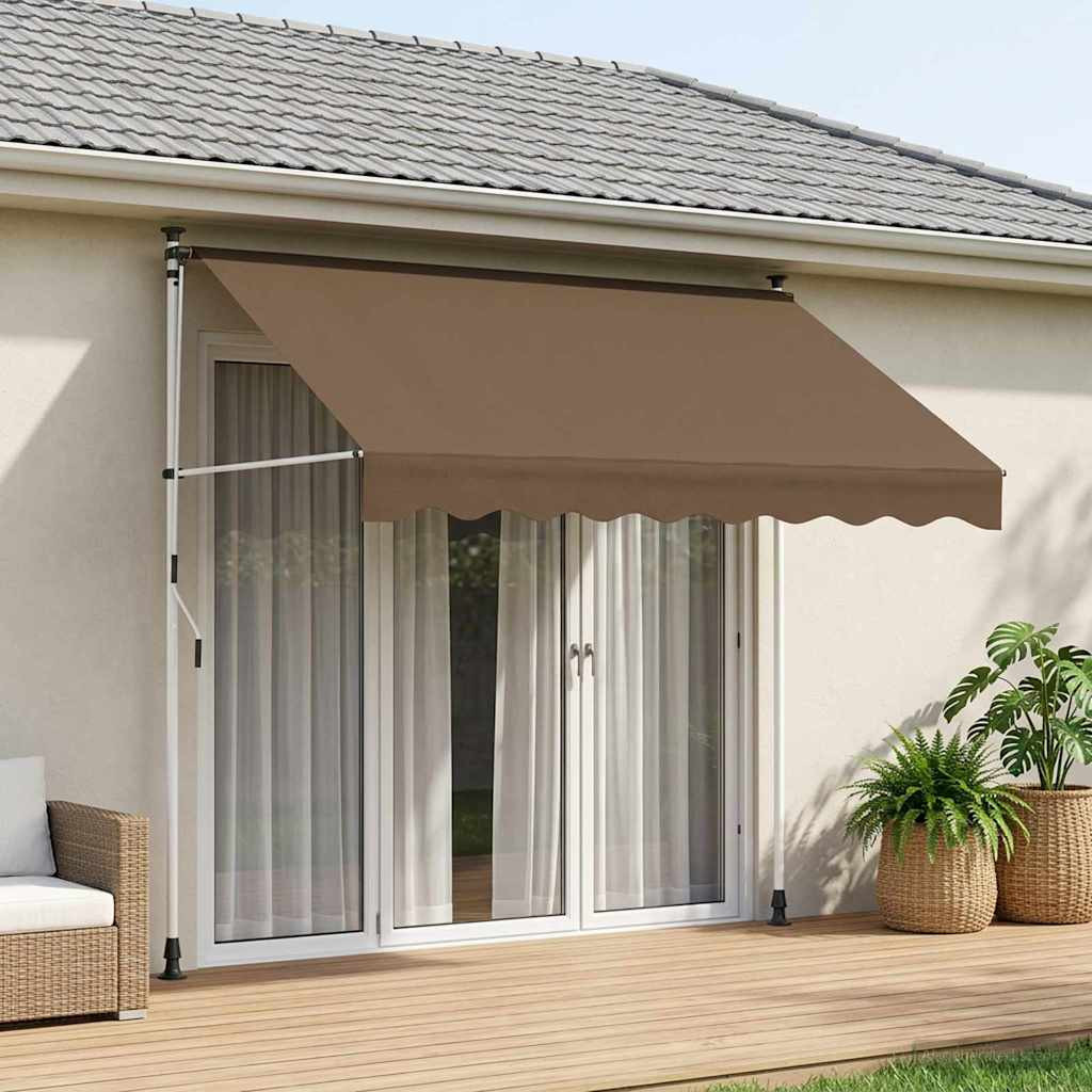 vidaXL Manuell einziehbare Markise Taupe 350 cm