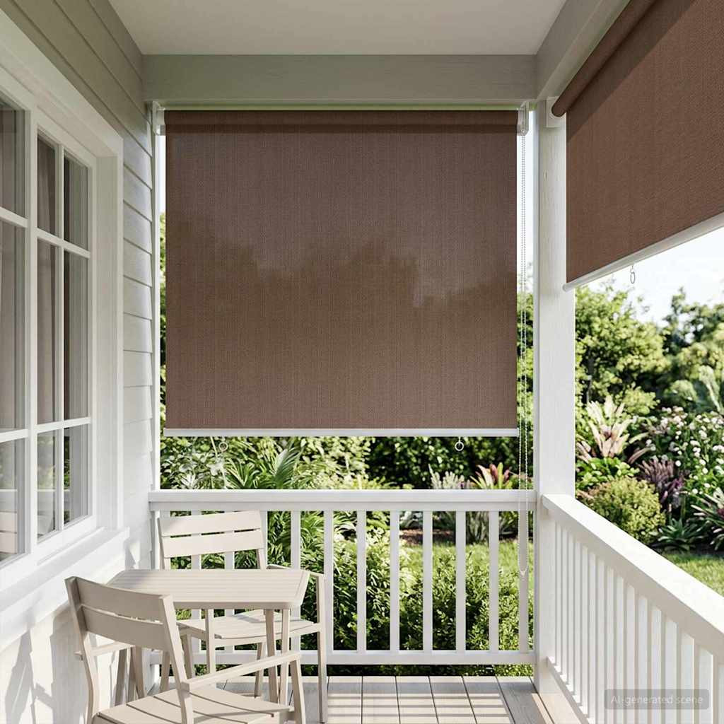 vidaXL Außenrollo 90% UV-Block Taupe 80 x 140 cm HDPE