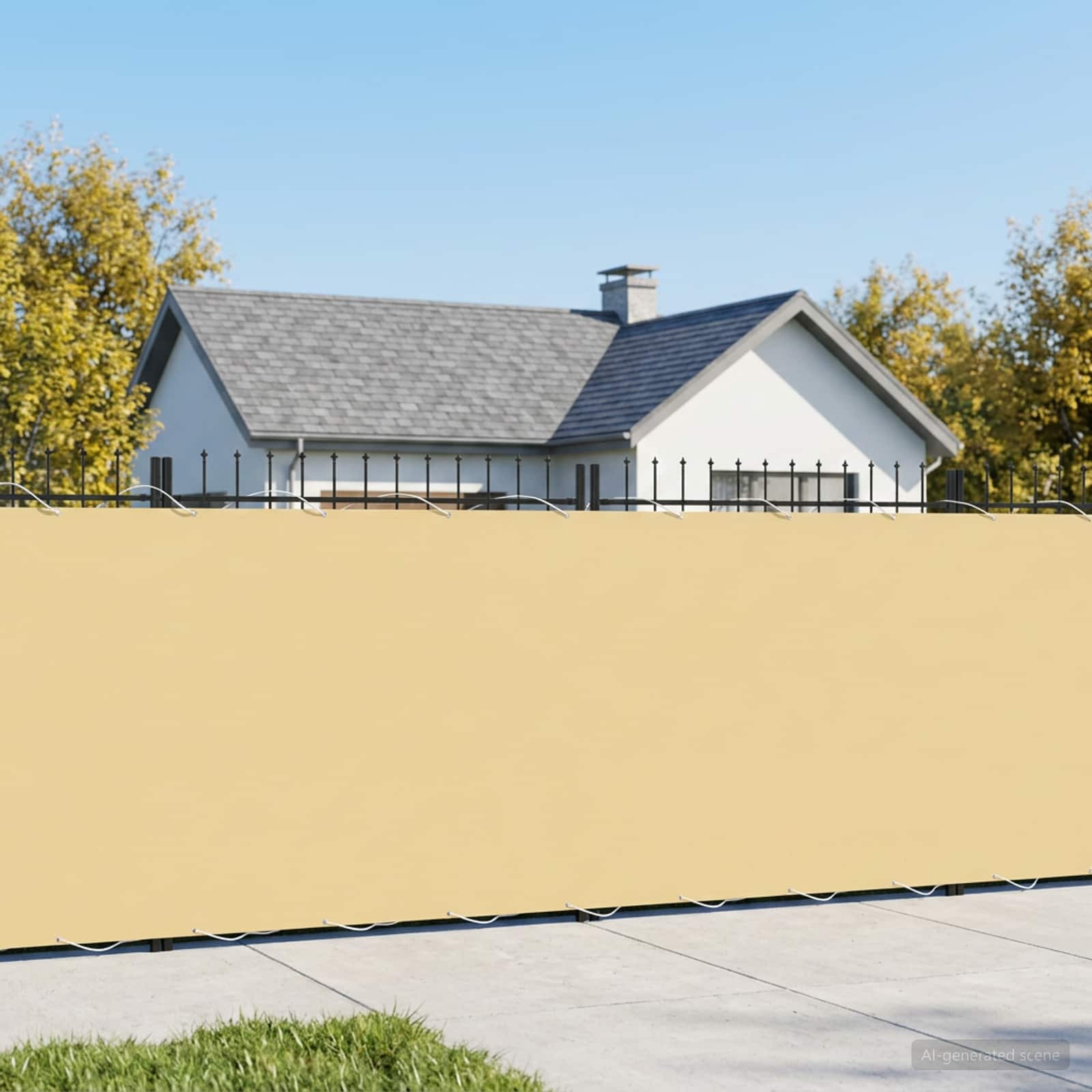 vidaXL Balkon Sichtschutz 1,8 x 25 m Stoff mit PU-Beschichtung Beige