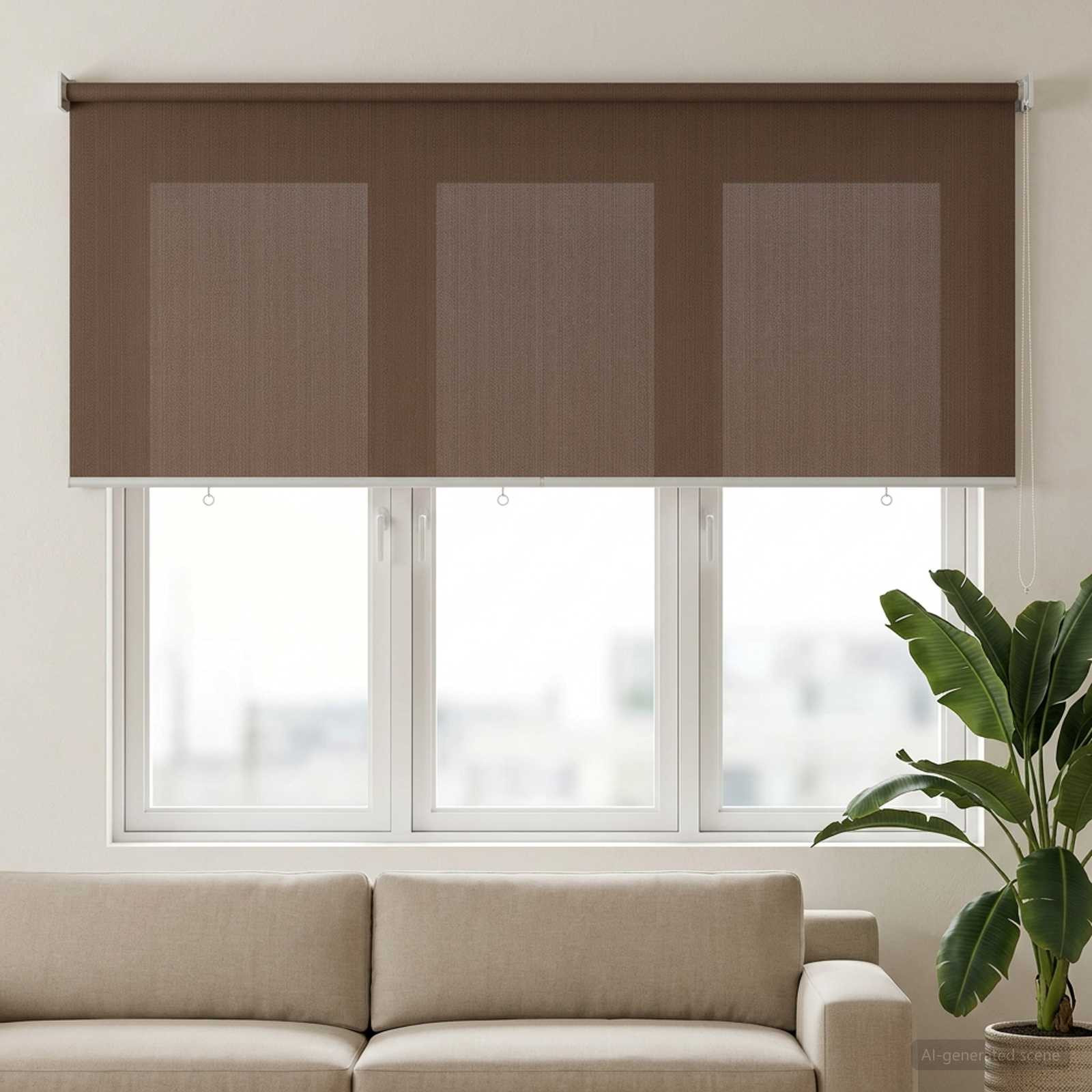 vidaXL Außenrollo 90% UV-Block Taupe 140 x 140 cm HDPE