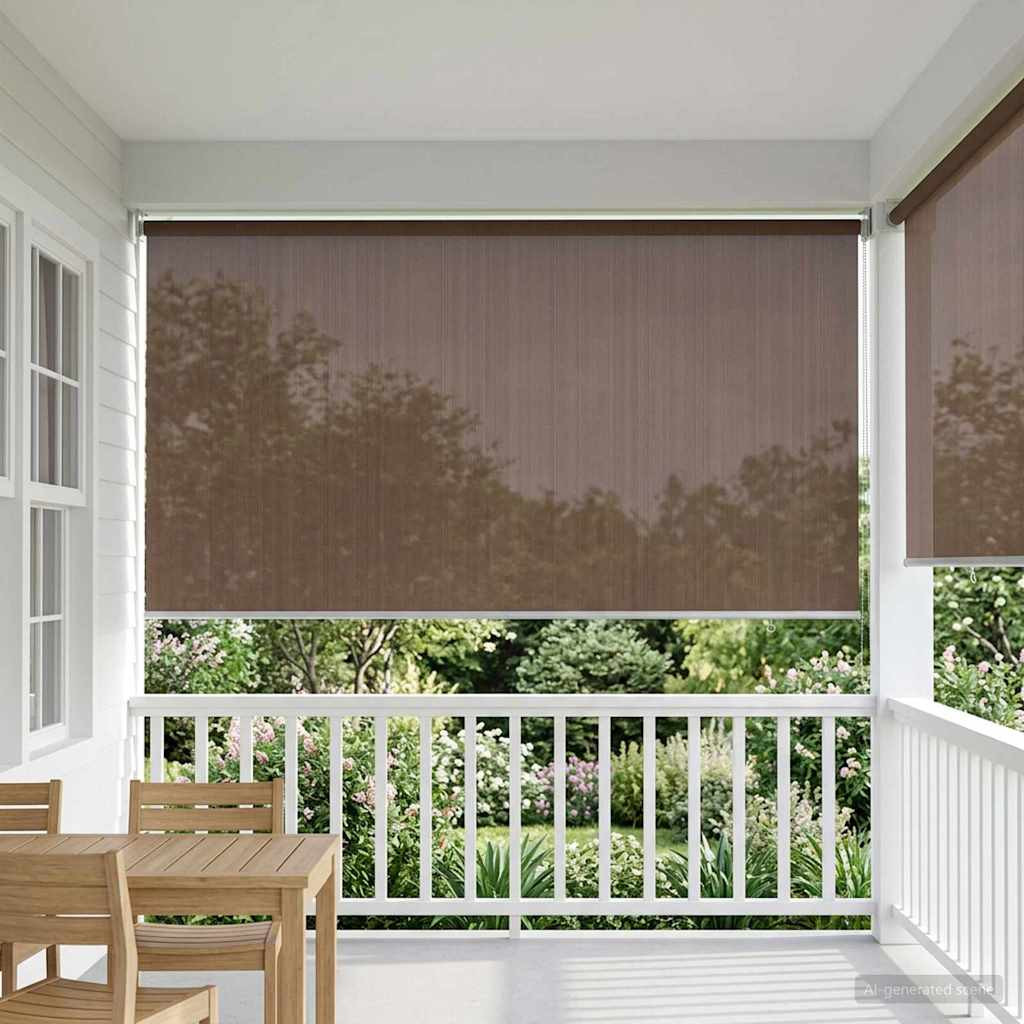 vidaXL Außenrollo 90% UV-Block Taupe 180 x 140 cm HDPE