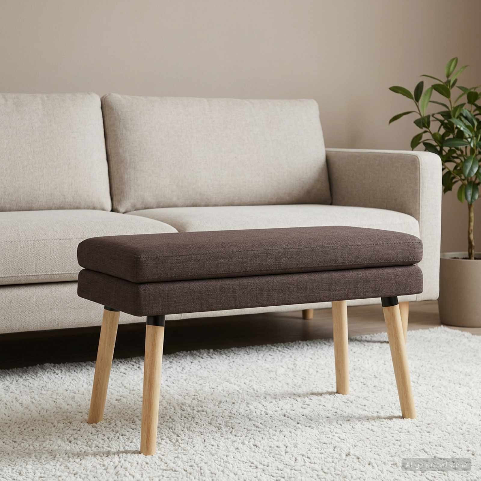 vidaXL Doppellagige Bank Dunkelbraun 80 x 40 x 47 cm Stoff