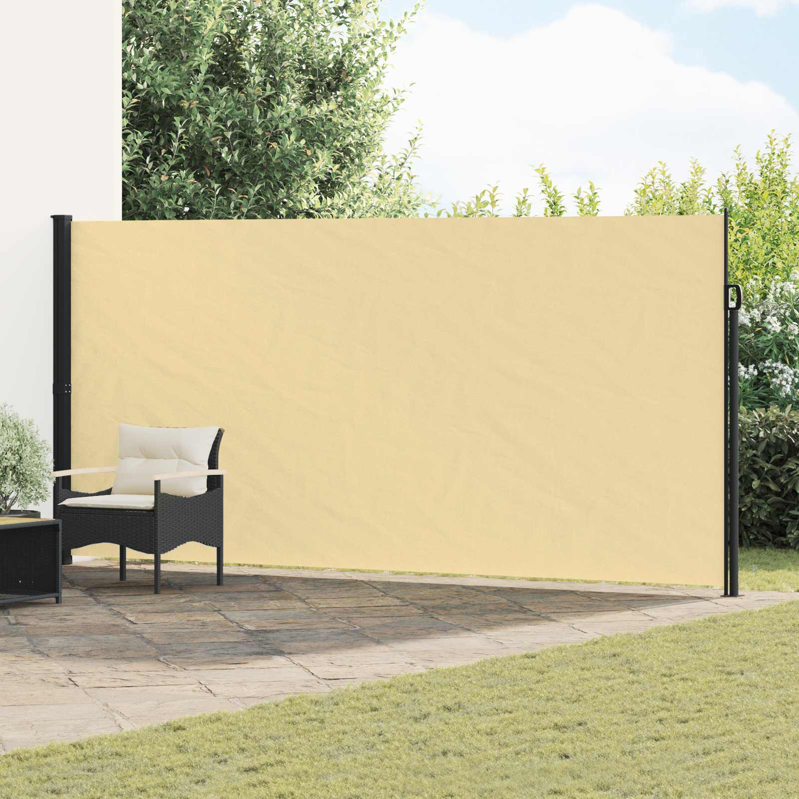 vidaXL Ausziehbares Seitenmarkise Sand 600 x 200 cm Polyester
