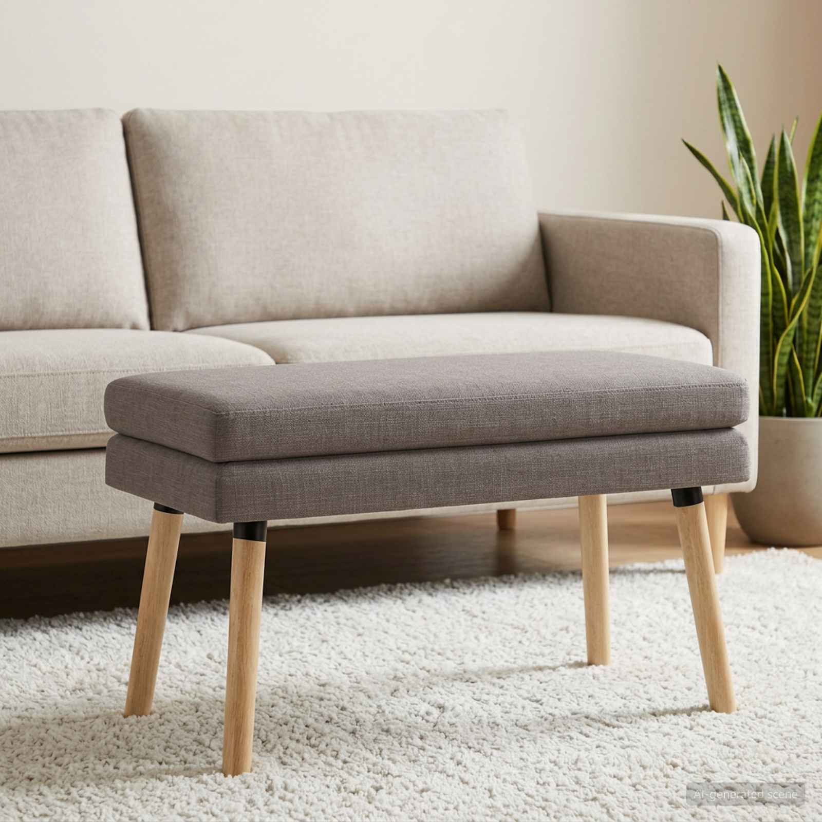 vidaXL Doppellagige Bank Taupe 80 x 40 x 47 cm Stoff