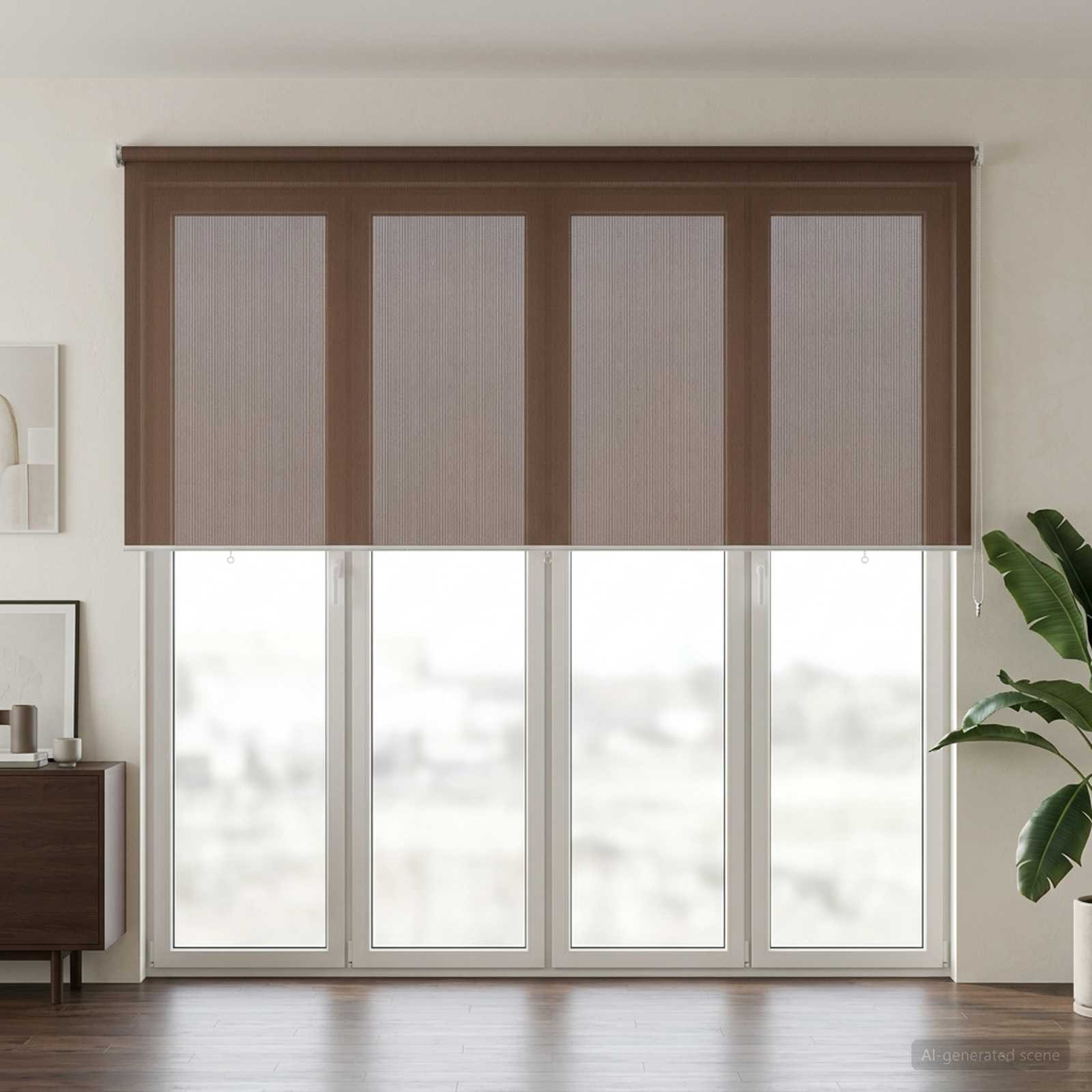 vidaXL Außenrollo 90% UV-Block Taupe 400 x 140 cm HDPE