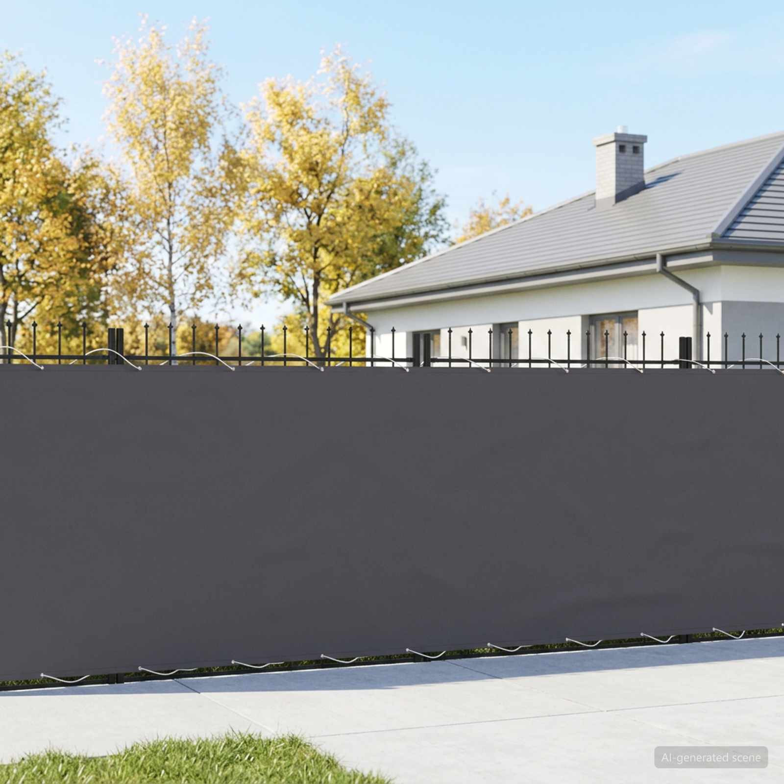 vidaXL Balkon Sichtschutz 180 x 700 cm Stoff mit PU-Beschichtung
