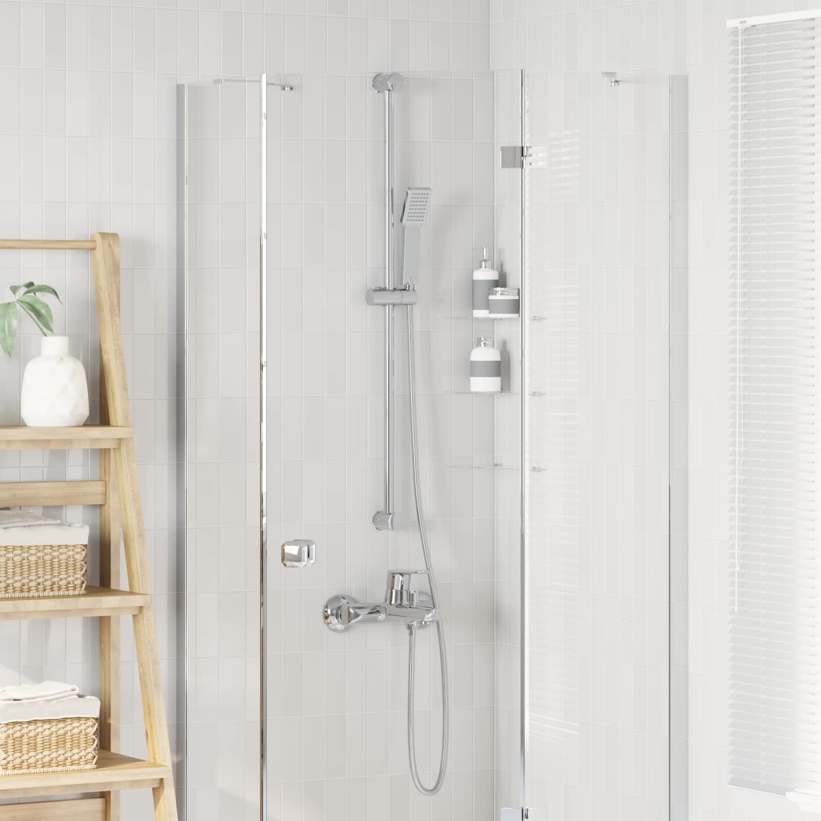 vidaXL Duschkopfset Chrom 150 cm ABS Kunststoff
