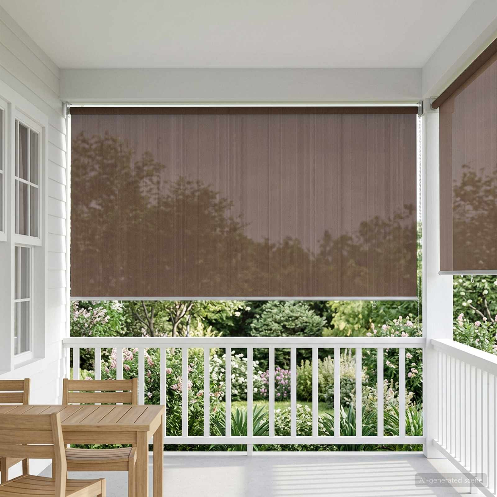 vidaXL Außenrollo 90% UV-Block Taupe 200 x 230 cm HDPE