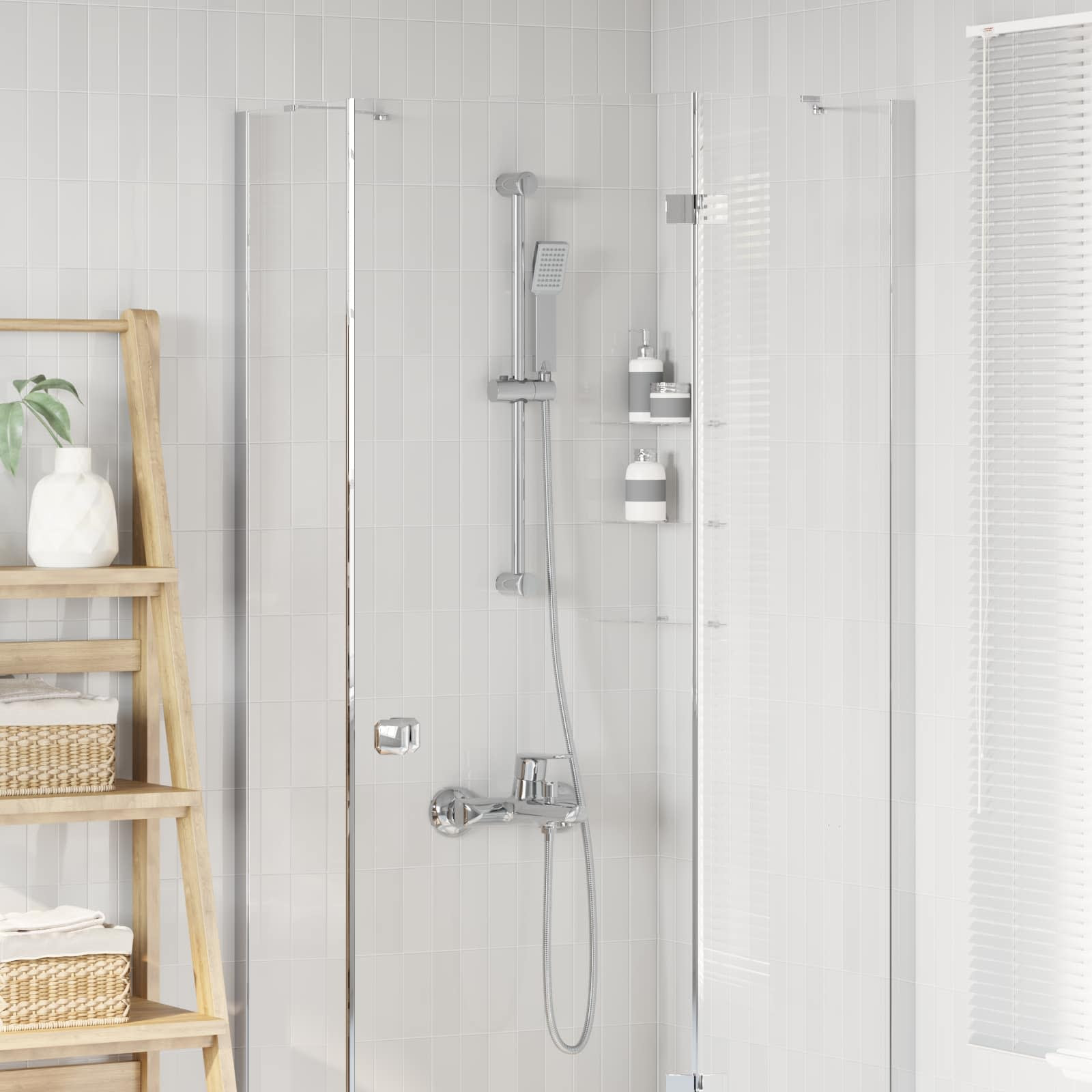 vidaXL Duschsystem-Set Chrom 70 cm Edelstahl