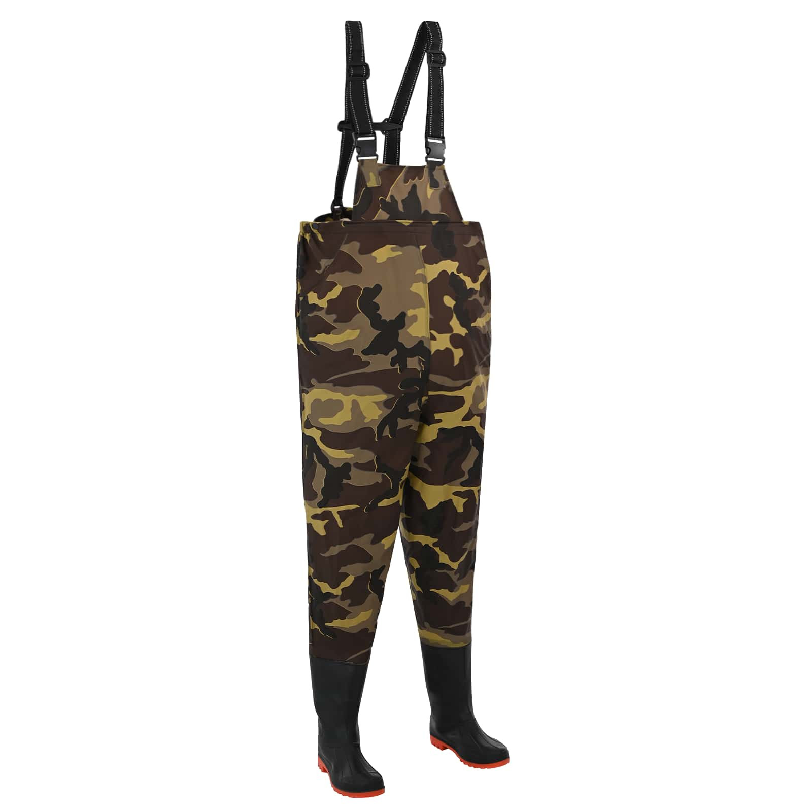 vidaXL Wathose mit Stiefeln PVC-beschichtetes Polyester Größe 46