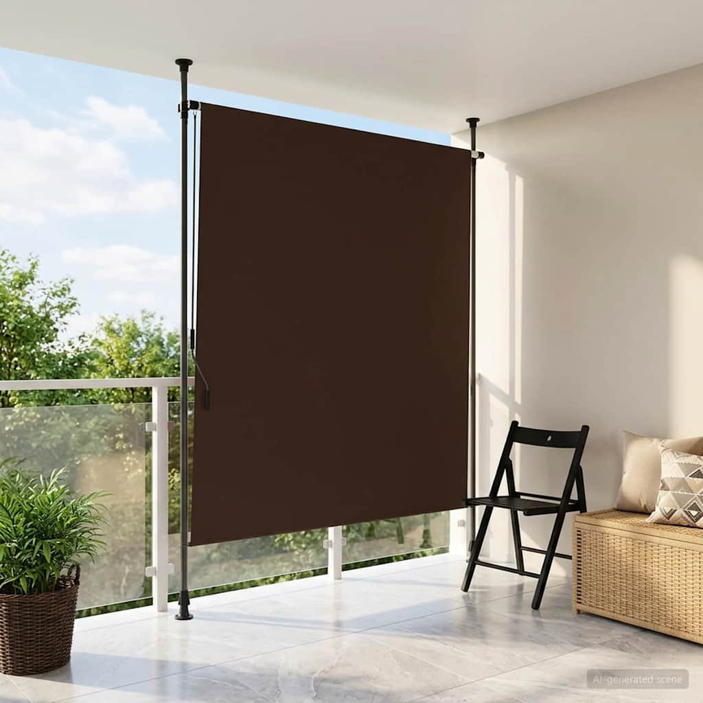 vidaXL Outdoor Rollo Braun 100 x 270 cm