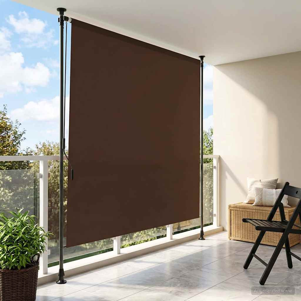 vidaXL Outdoor Rollo Braun 150 x 270 cm