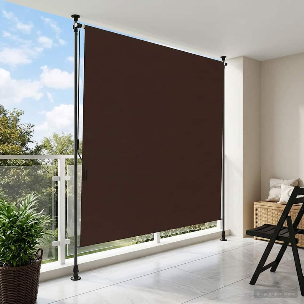 vidaXL Outdoor Rollo Braun 200 x 270 cm