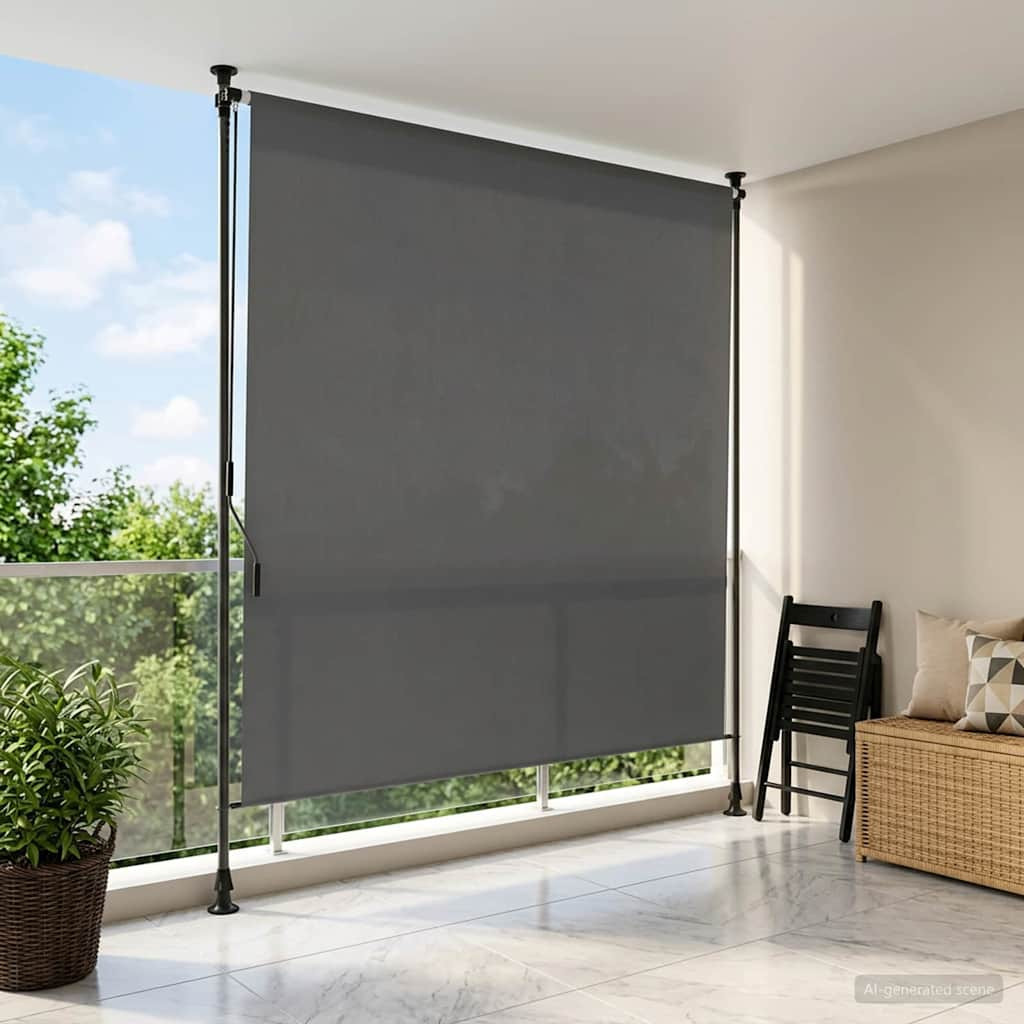 vidaXL Outdoor Rollo Hellgrau 100 x 270 cm